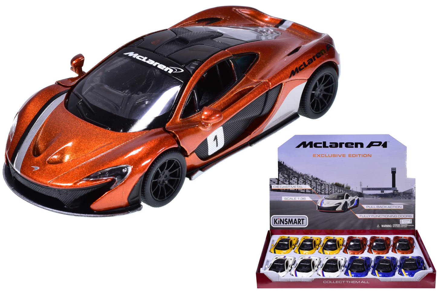 1:36 Scale D/C McLaren P1 Sports Car Models Collectible Die-Cast Cars