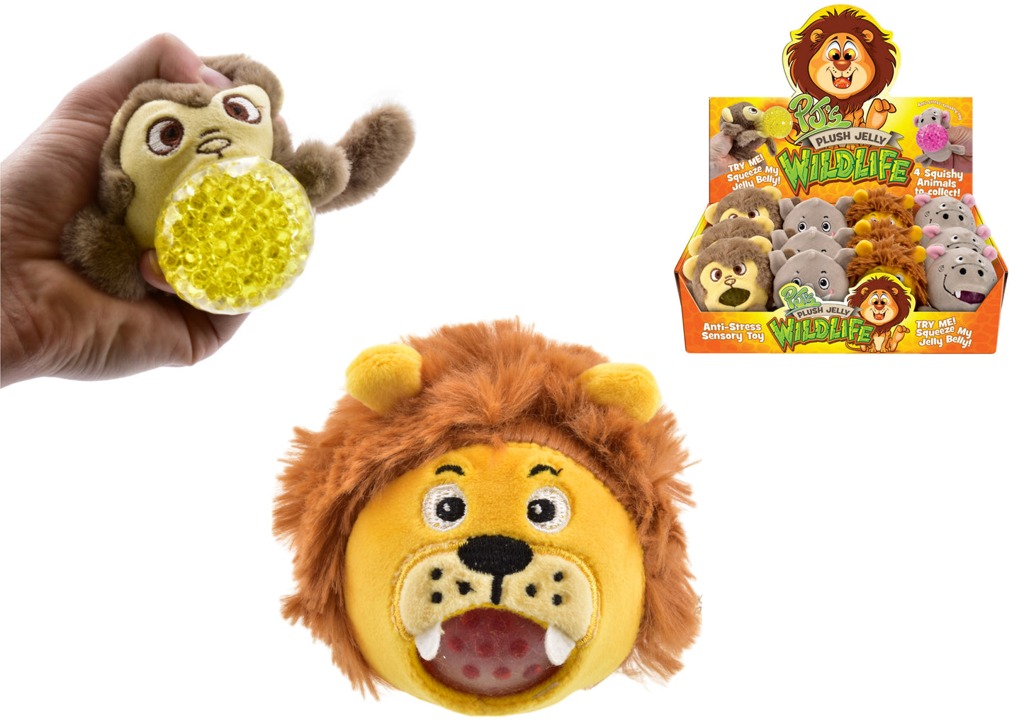 Plush Jelly Squeezers: Adorable Animal Characters in Display Box