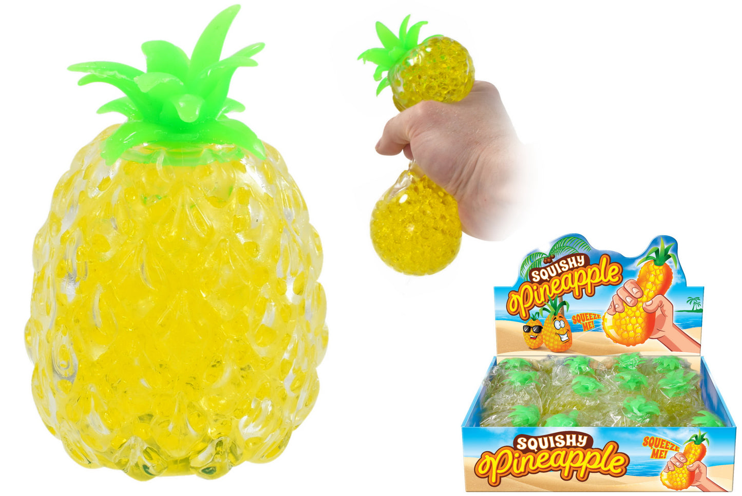 Adorables jouets ananas perlés à presser : amusants et anti-stress