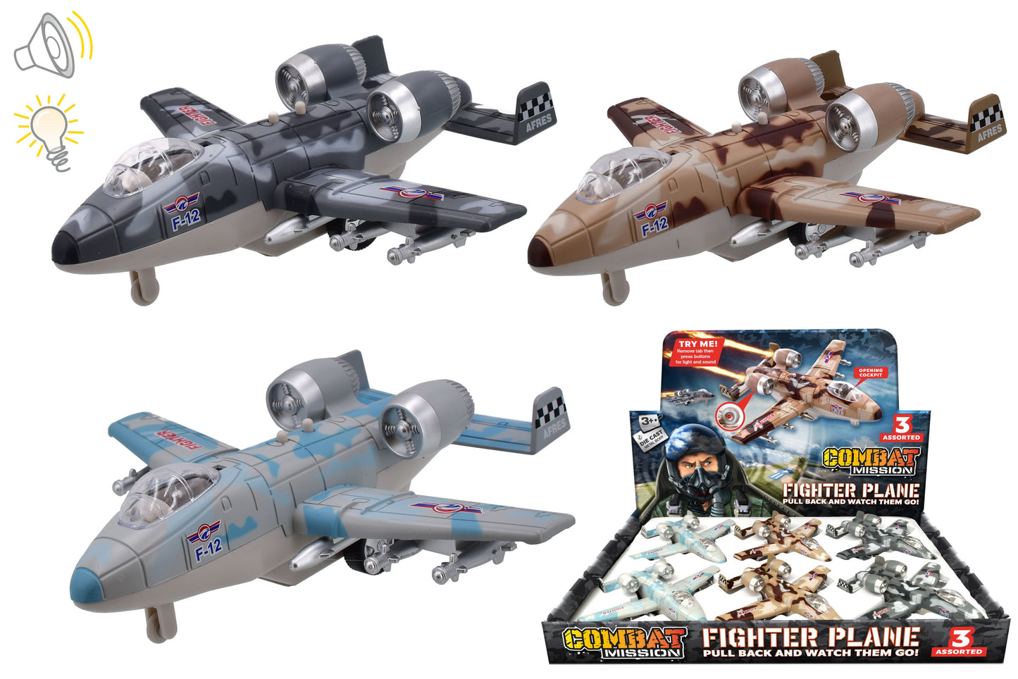 Explorez les avions D/C avec lumière et son | Stimulez l'imagination de votre enfant