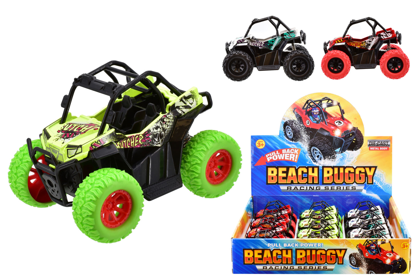 Les derniers modèles de Buggy de Plage D/C à l'échelle 1:32 (3 modèles assortis) | Livraison rapide