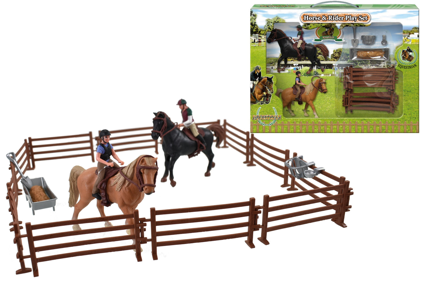 Explorez des aventures infinies avec l'ensemble de jeu cheval et cavalier Shopy 2 pièces – parfait pour le jeu imaginatif