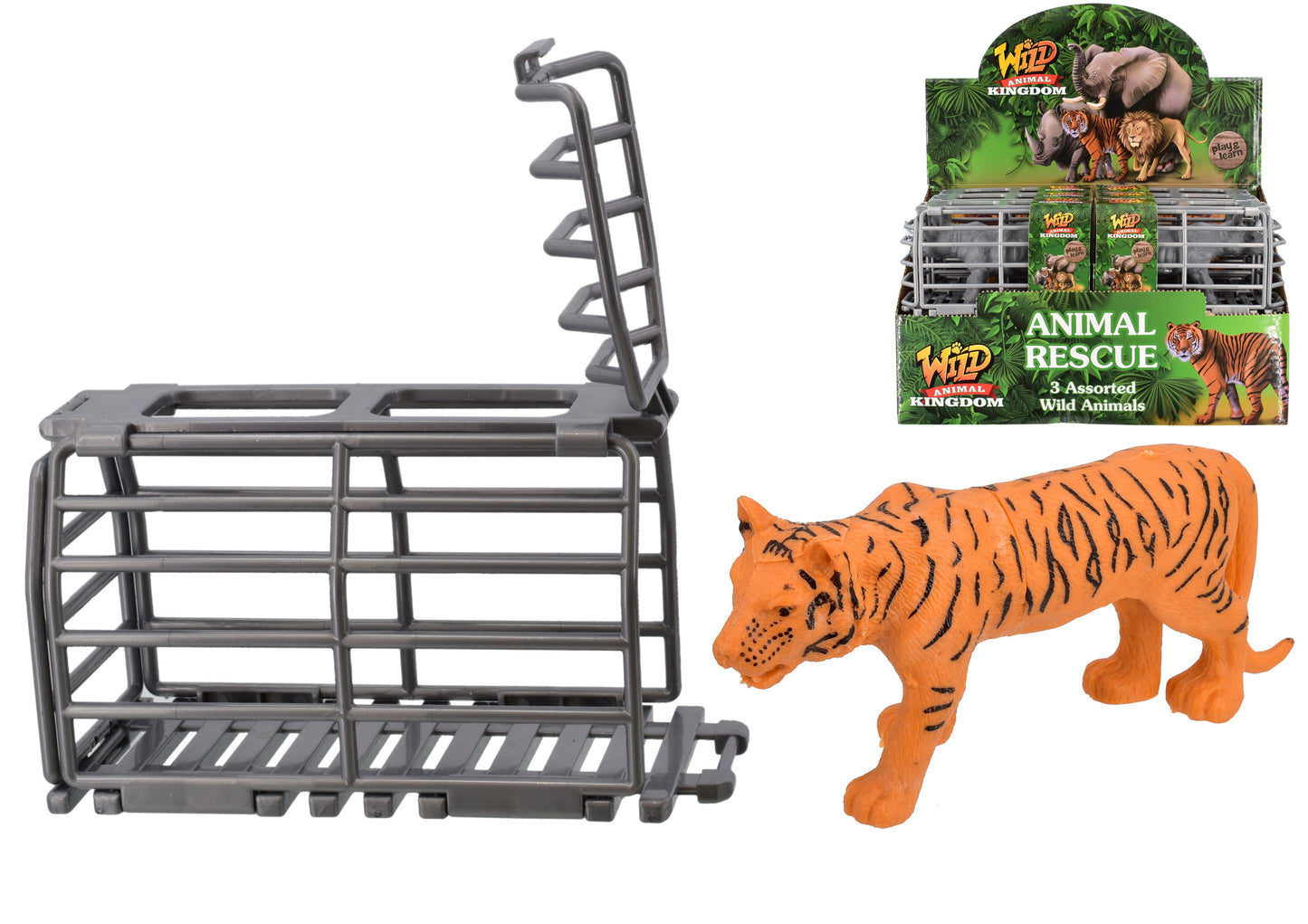 Jouets de sauvetage d'animaux : Lot assorti dans une boîte de présentation | Jeu amusant et éducatif