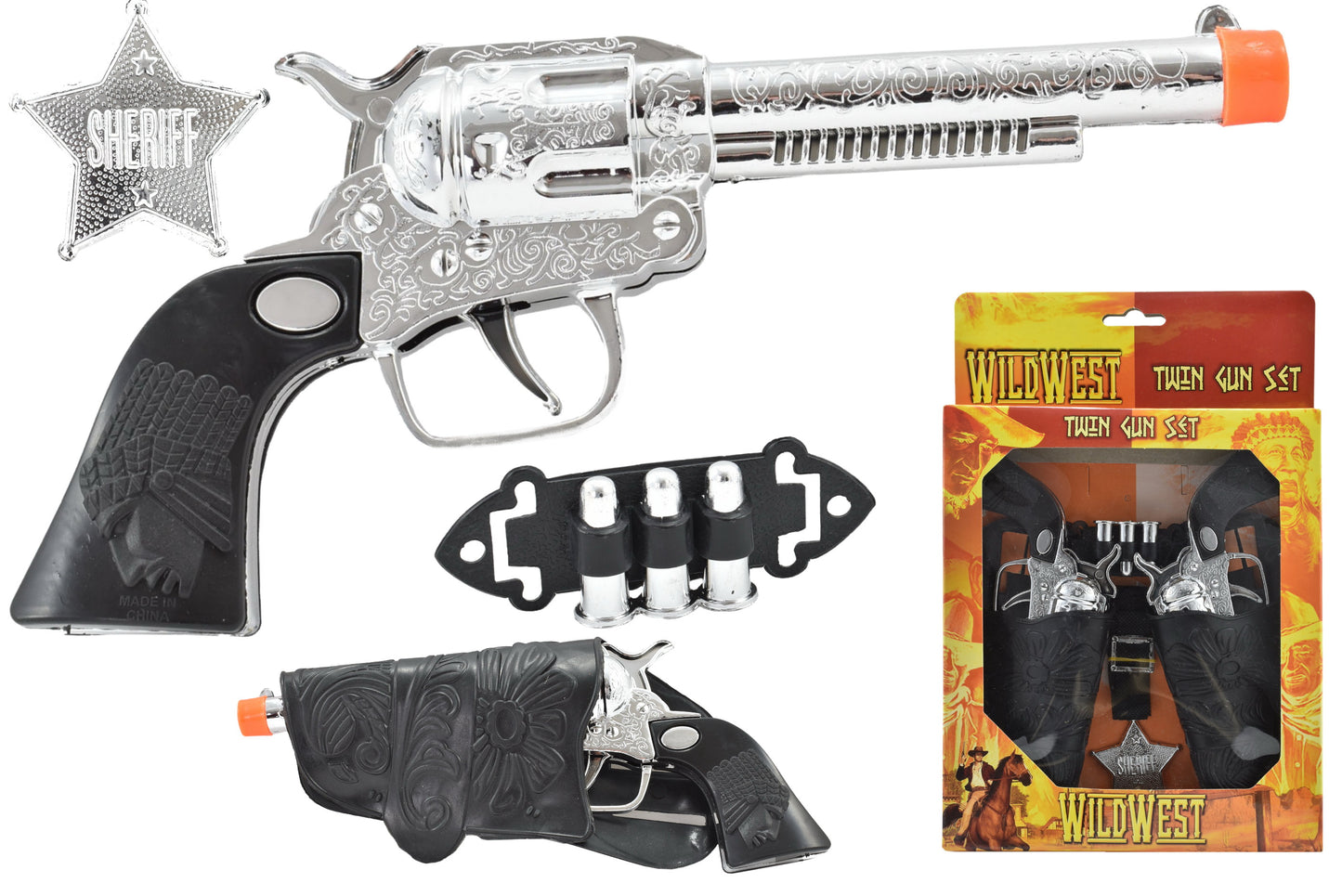 Coffret de jeu Western « Cowboys Jumeaux » : Une aventure authentique du Far West pour les enfants