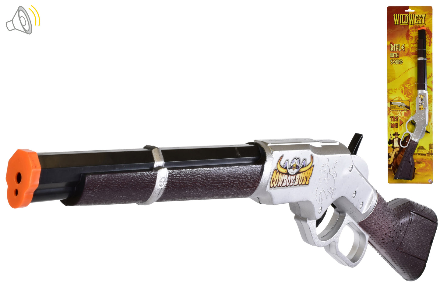 Fusil Authentique du Far West avec Effets Sonores Pistolet Jouet Vintage pour Cosplay de Cowboy
