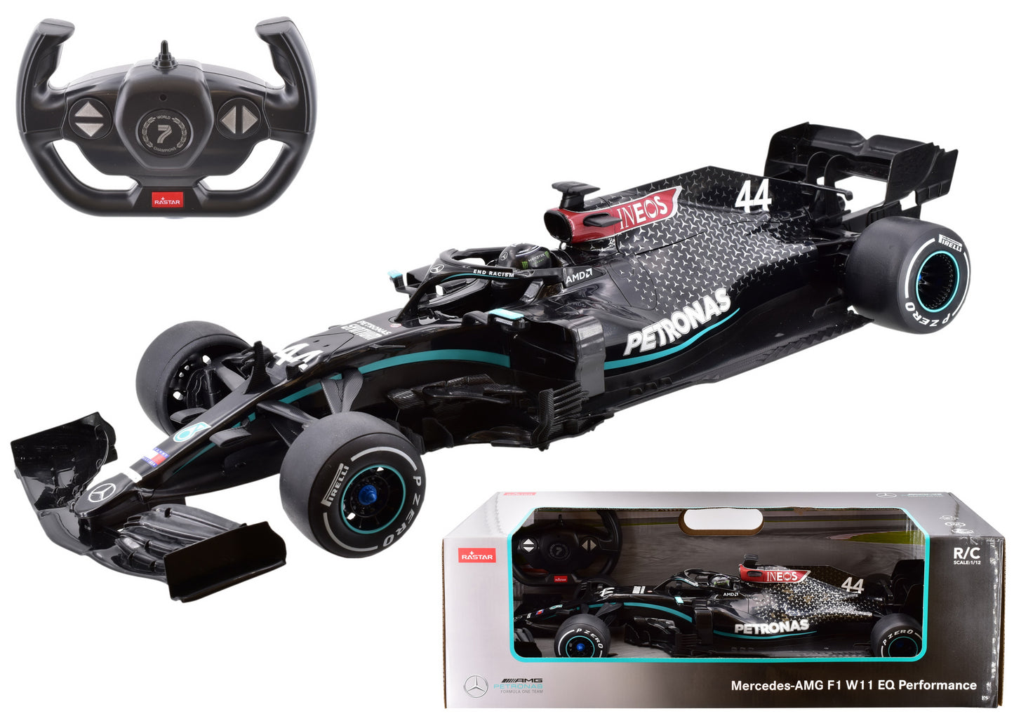 Voiture R/C Mercedes AMG F1 à l'échelle 1:12 - Modèle radiocommandé authentique