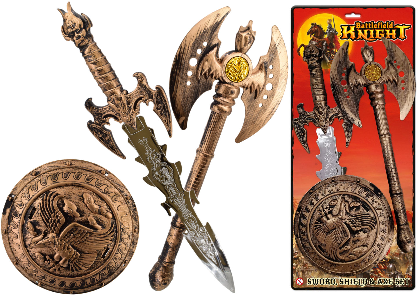 Coffret de jeu Chevalier : Ensemble de 3 cartes à attacher pour des aventures médiévales imaginatives