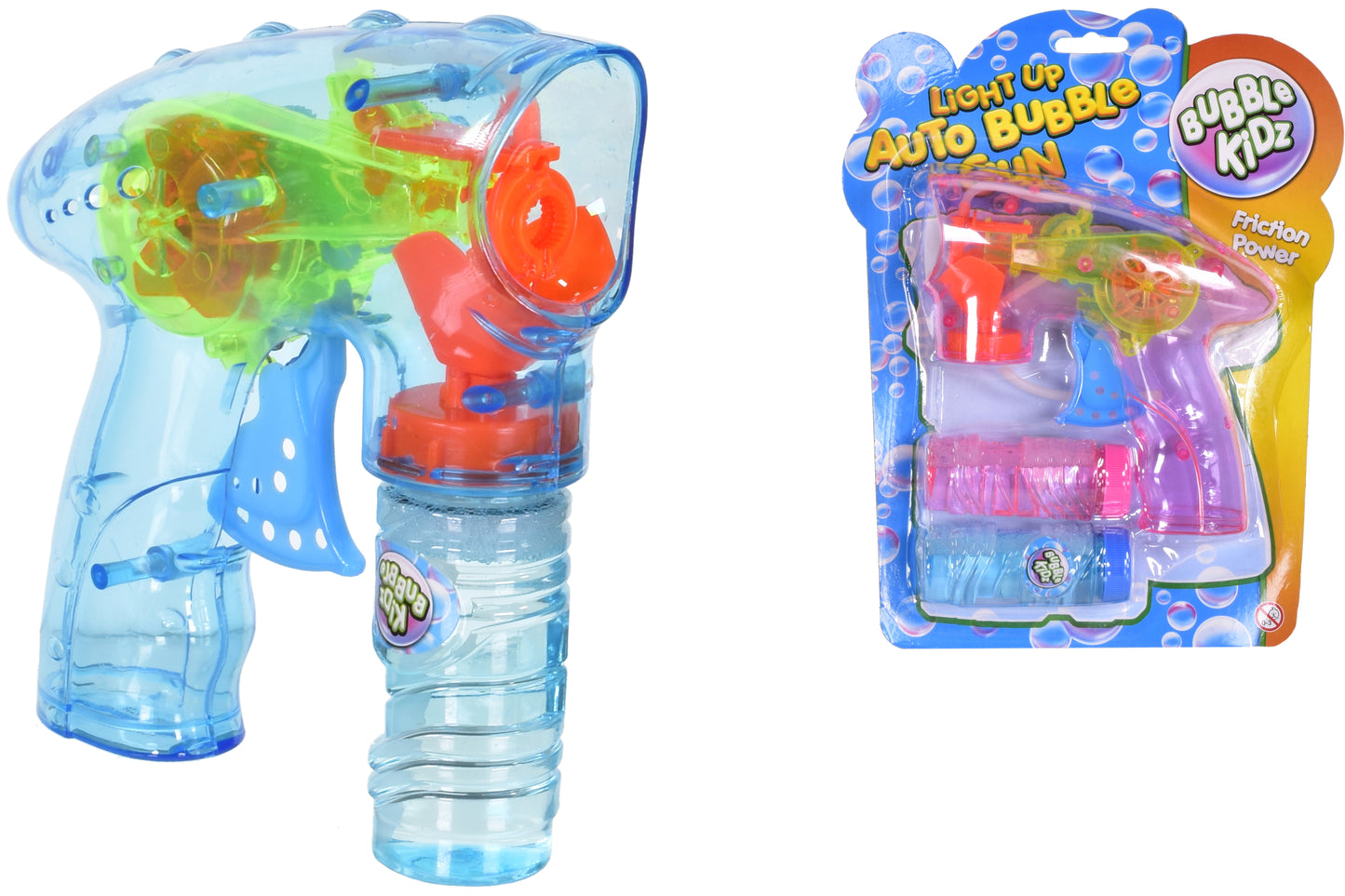 Amusez-vous avec le pistolet à bulles automatique - Plaisir lumineux avec 2 recharges de bulles