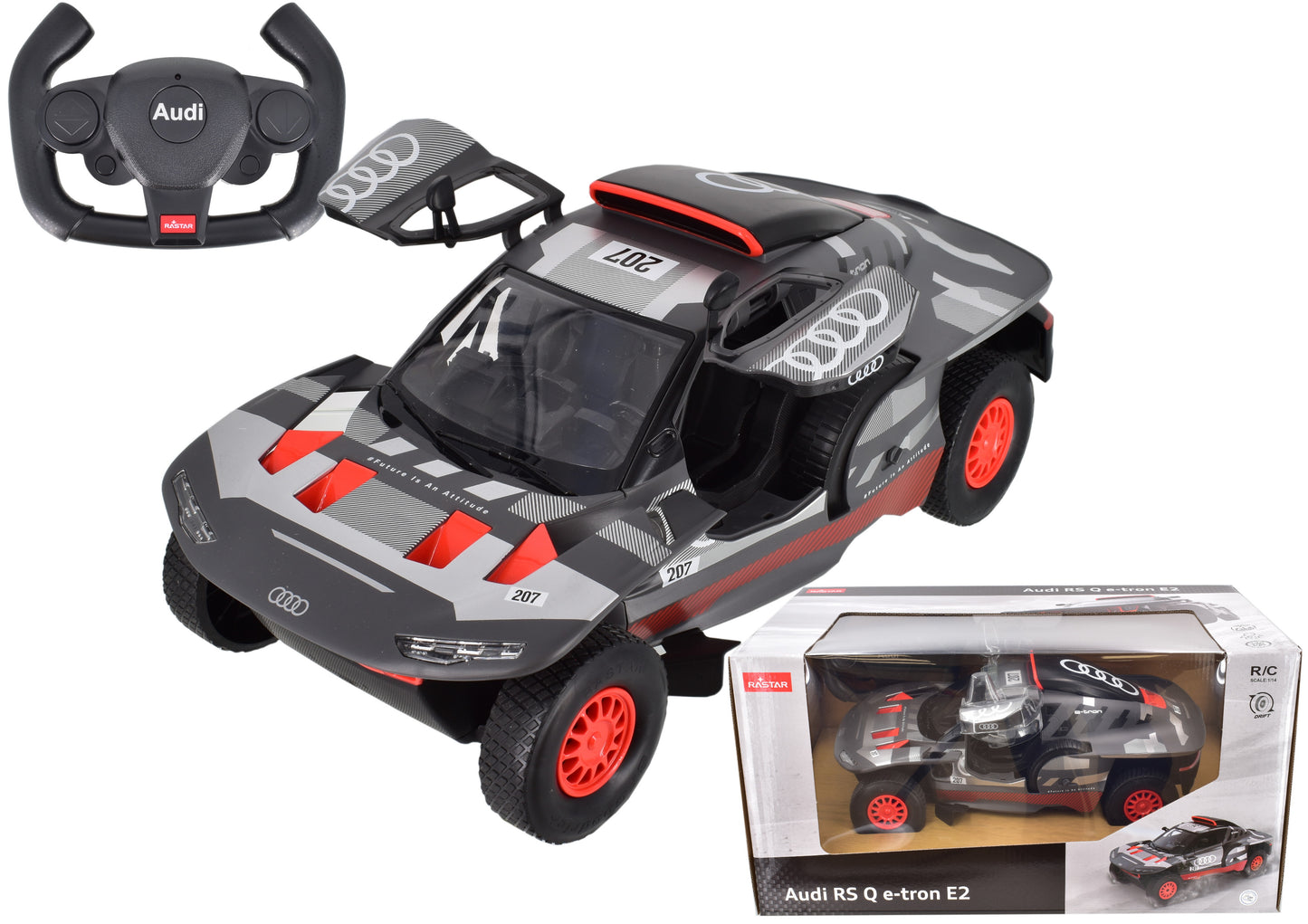 Voiture télécommandée R/C Audi Rs Q E-Tron E2 à l'échelle 1:14