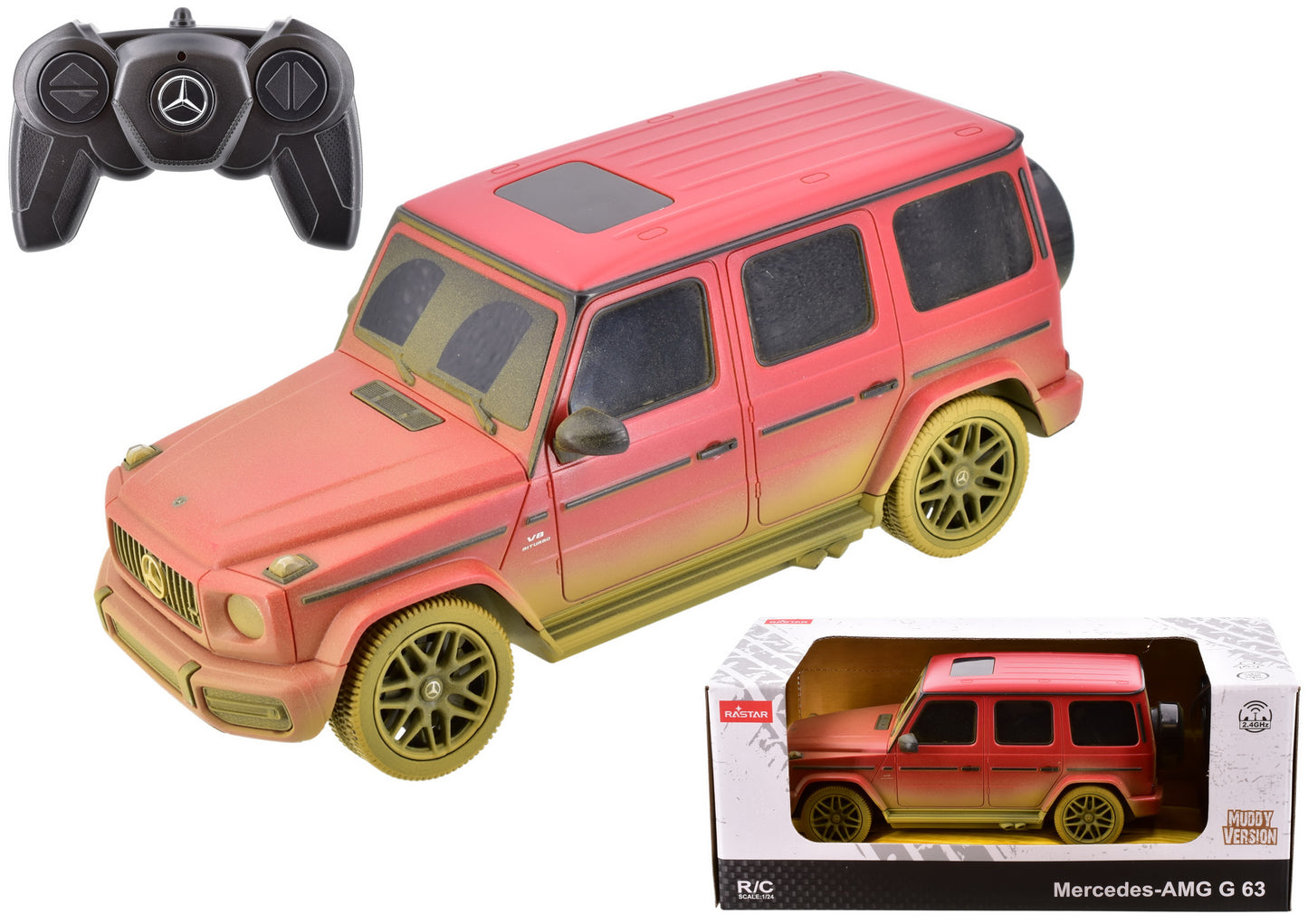 Maquette radio-commandée Mercedes Benz G63 AMG à l'échelle 1:24 (version boueuse) | Voiture télécommandée