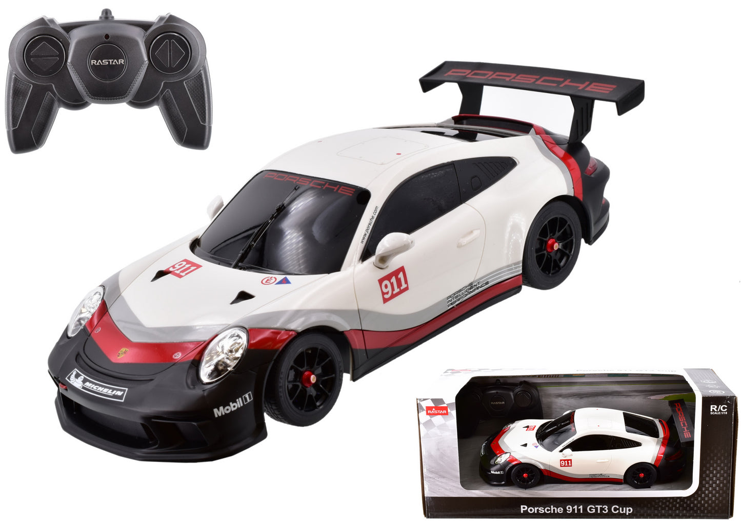 Préparez-vous à la course avec la Porsche 911 GT3 Cup R/C à l'échelle 1/18