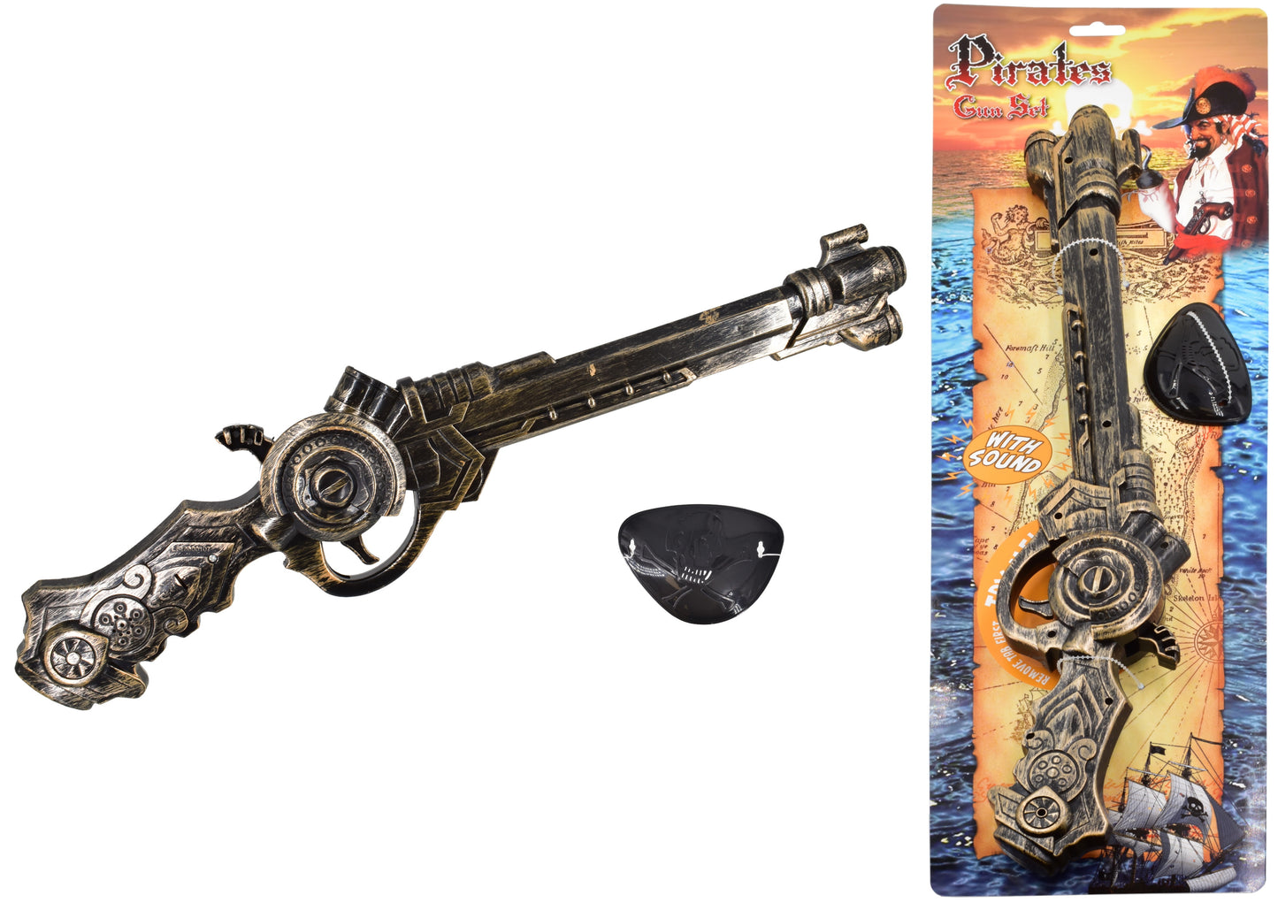 Carte cravate pistolet de pirate : un accessoire unique pour un style de cape et d'épée