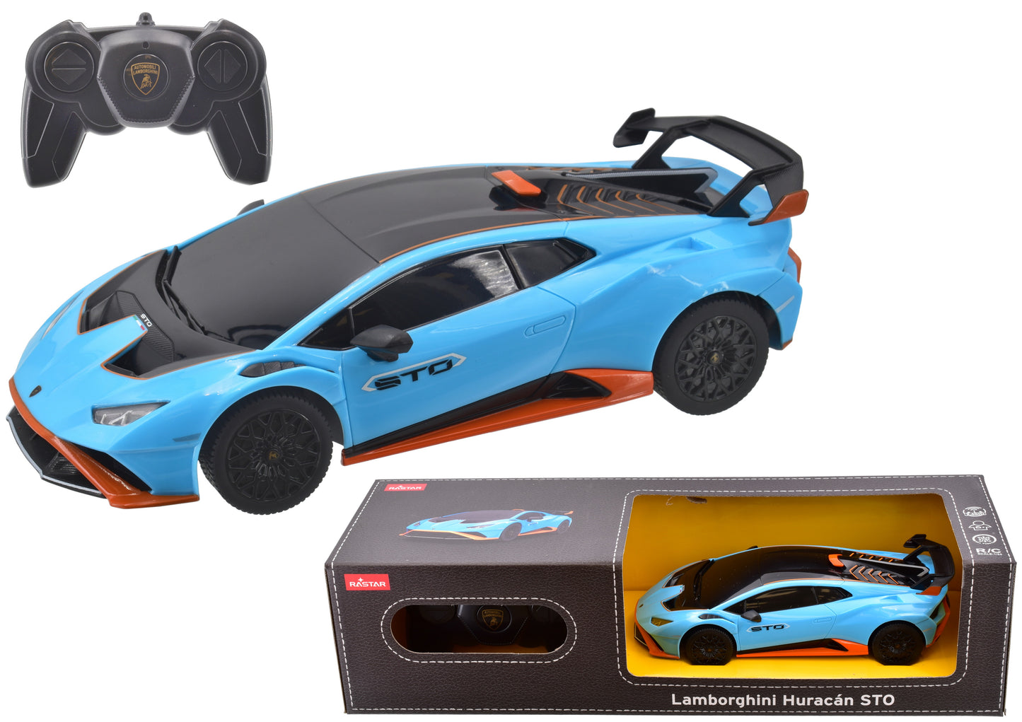 Faites le plein de sensations fortes avec la Lamborghini Huracan Sto radiocommandée à l'échelle 1:24