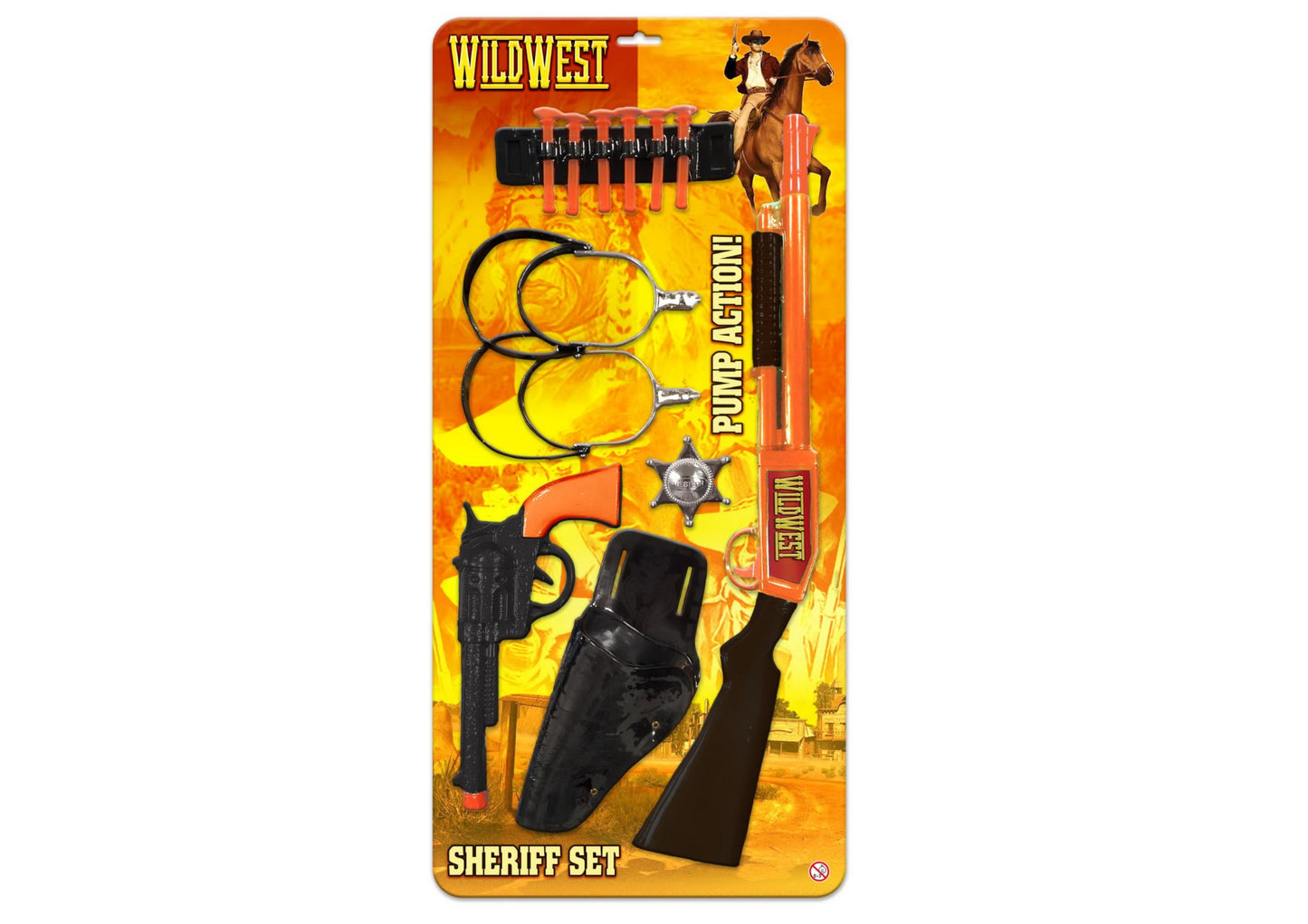 Grand ensemble de pistolets de shérif authentiques - Far West | Kit complet de jeu de rôle de cow-boy de l'Ouest