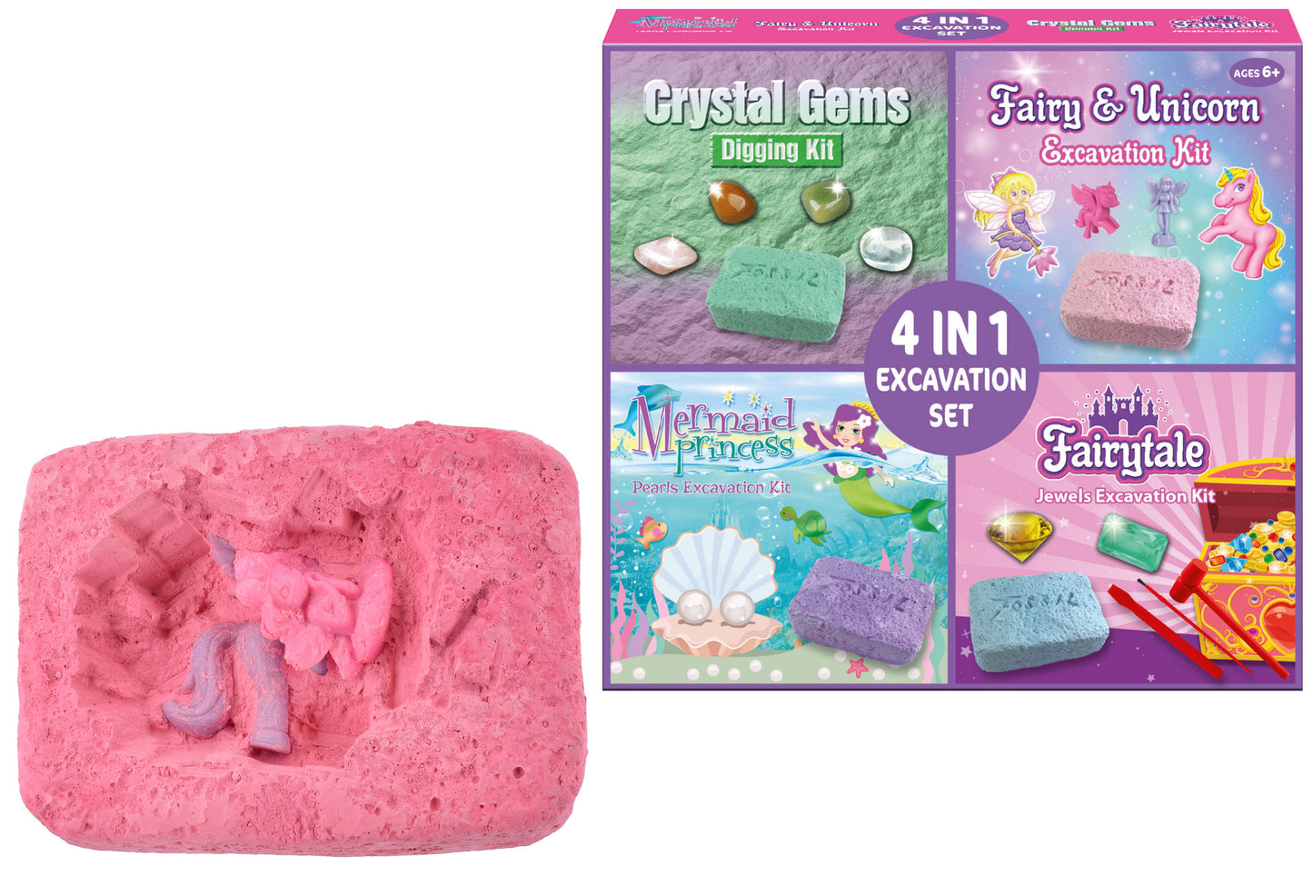 Explorez, creusez et jouez avec notre kit d'excavation 4-en-1