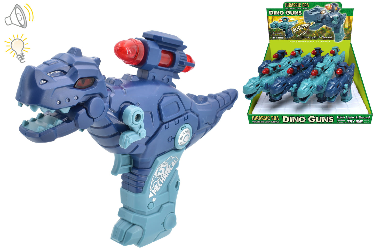 Pistolet Dinosaure « Essayez-moi » dans une boîte de présentation | Pistolets jouets uniques pour enfants