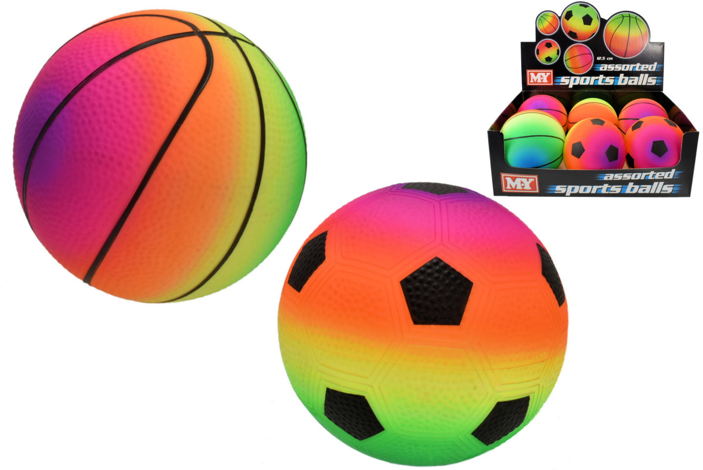M.Y 5in/12.5cm PVC Fluorescent Inflated Sport Ball