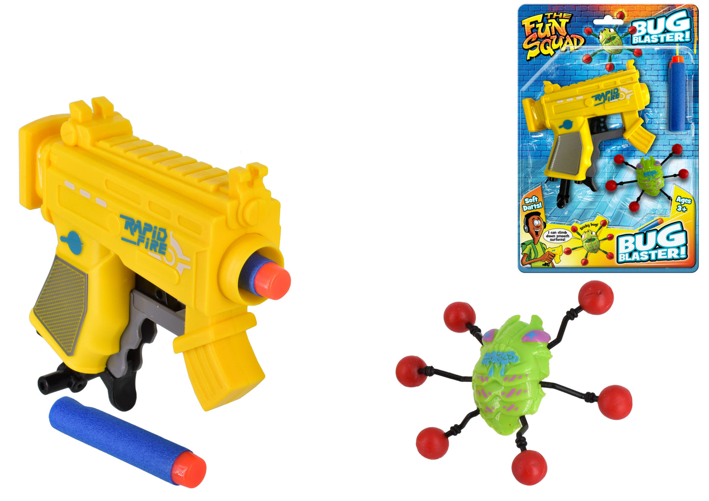 Bug Shooter Gun Set 'Fun Squad' - Interactive Blistercard Toy for Endless Fun