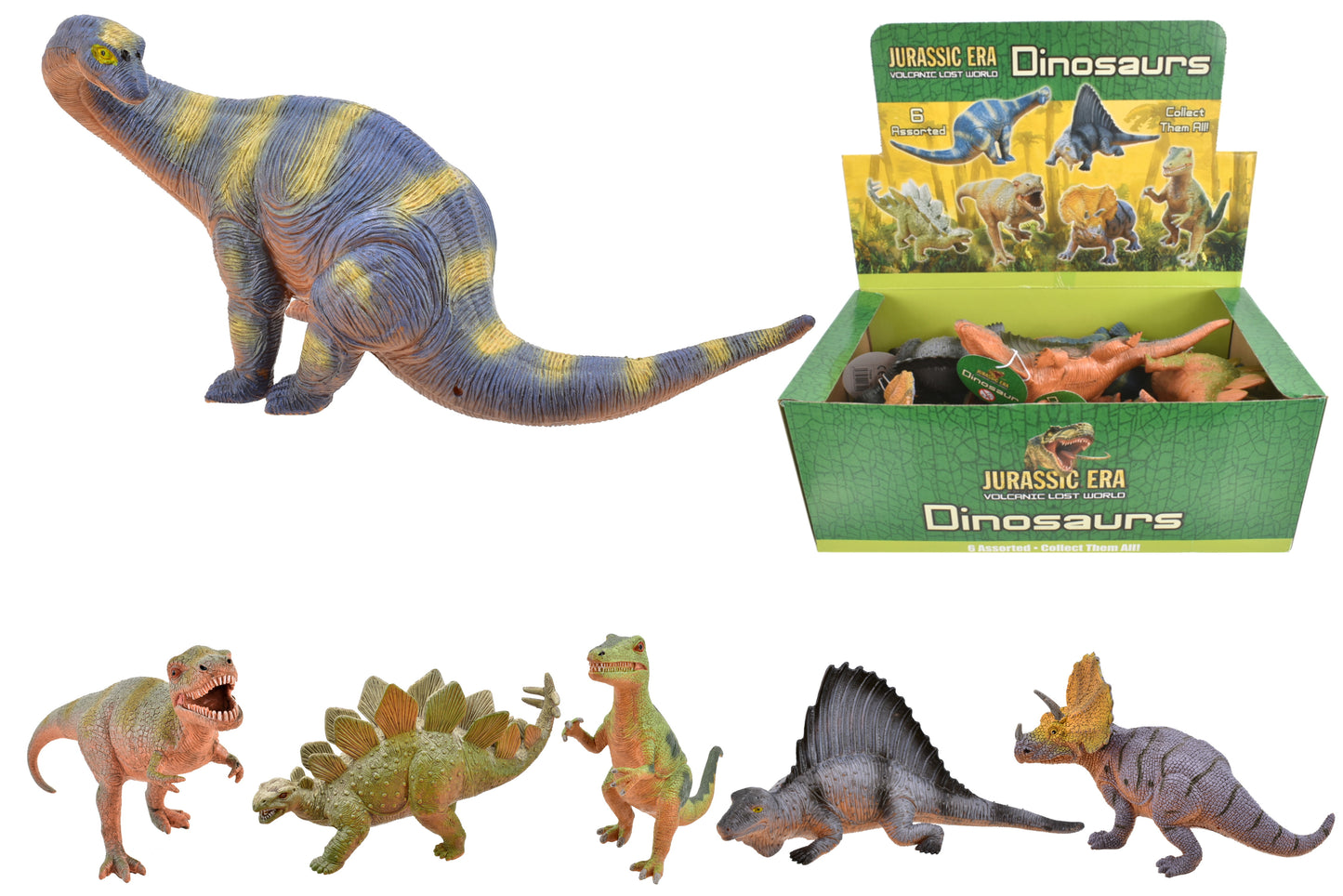 Découvrez nos Dinosaures de 17 à 20 cm en boîte de présentation (6 modèles assortis) | Parfait pour les passionnés de dinosaures