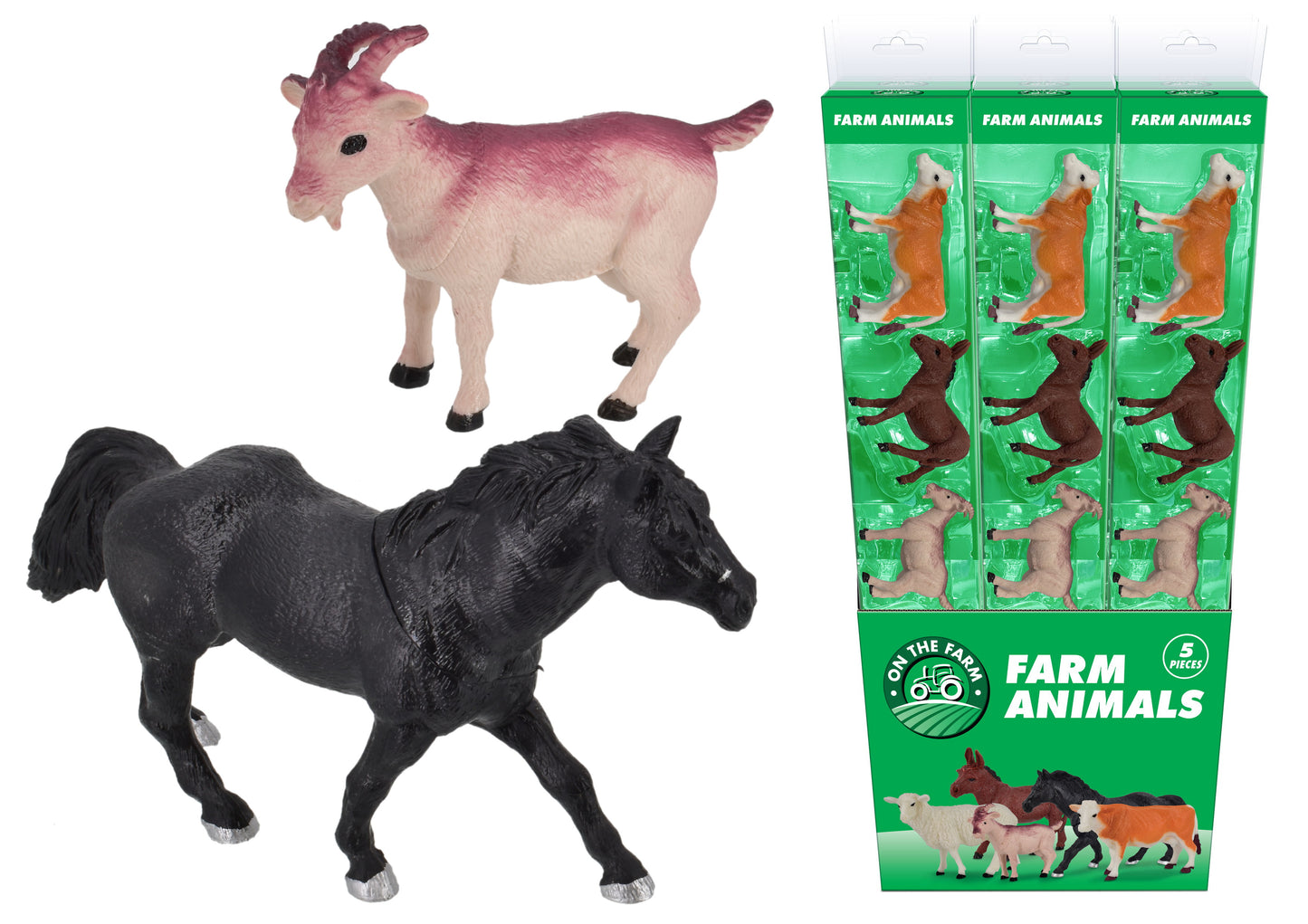 Adorables 5 pièces d'animaux de la ferme : parfait pour l'heure du jeu des enfants