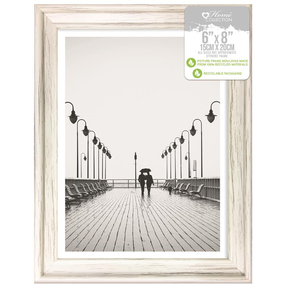 Suffolk Glass Frame White 6x8 (15 x 20cm)