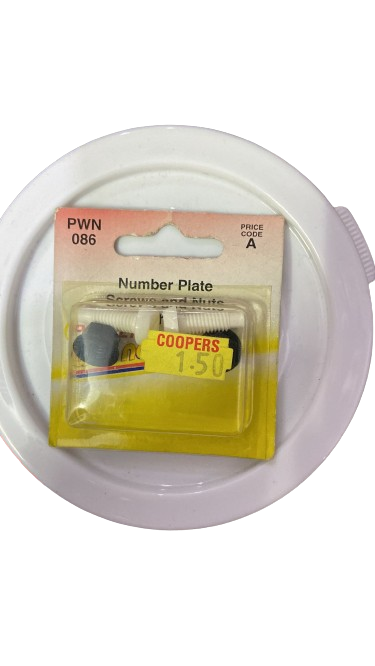 Number Plate Screws and Nuts