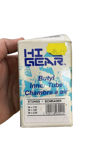 Chambre à air de vélo 24" en caoutchouc valve Schrader