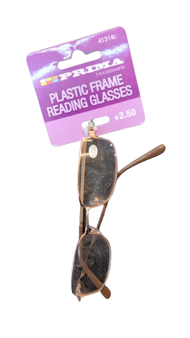 Plastic Frame Reading Glasses 2.50+