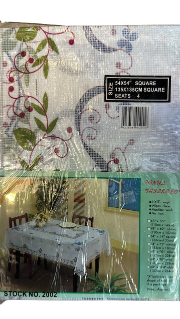 54 x 54" Square Table Cloth