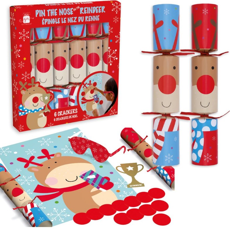 XMAS CRACKER 6X12 PIN THE NOSE