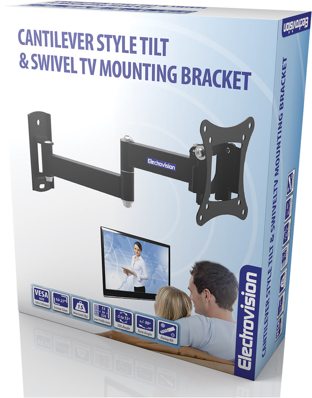 Support de fixation TV inclinable et orientable de type canteliver