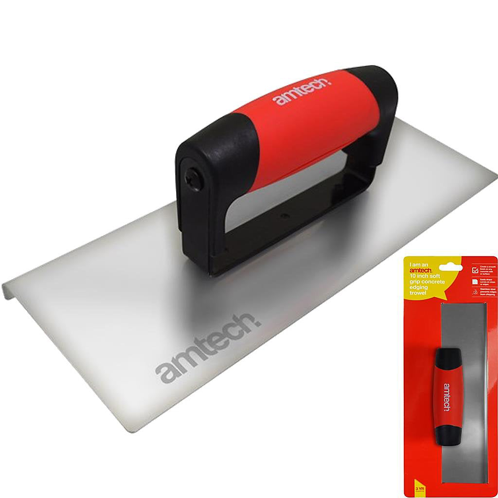 AMTECH TRUELLE DE BORDURE BÉTON À PRISE SOUPLE 10 POUCES