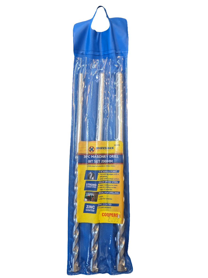 Jeu de 3 forets de maçonnerie Marksman 200 mm