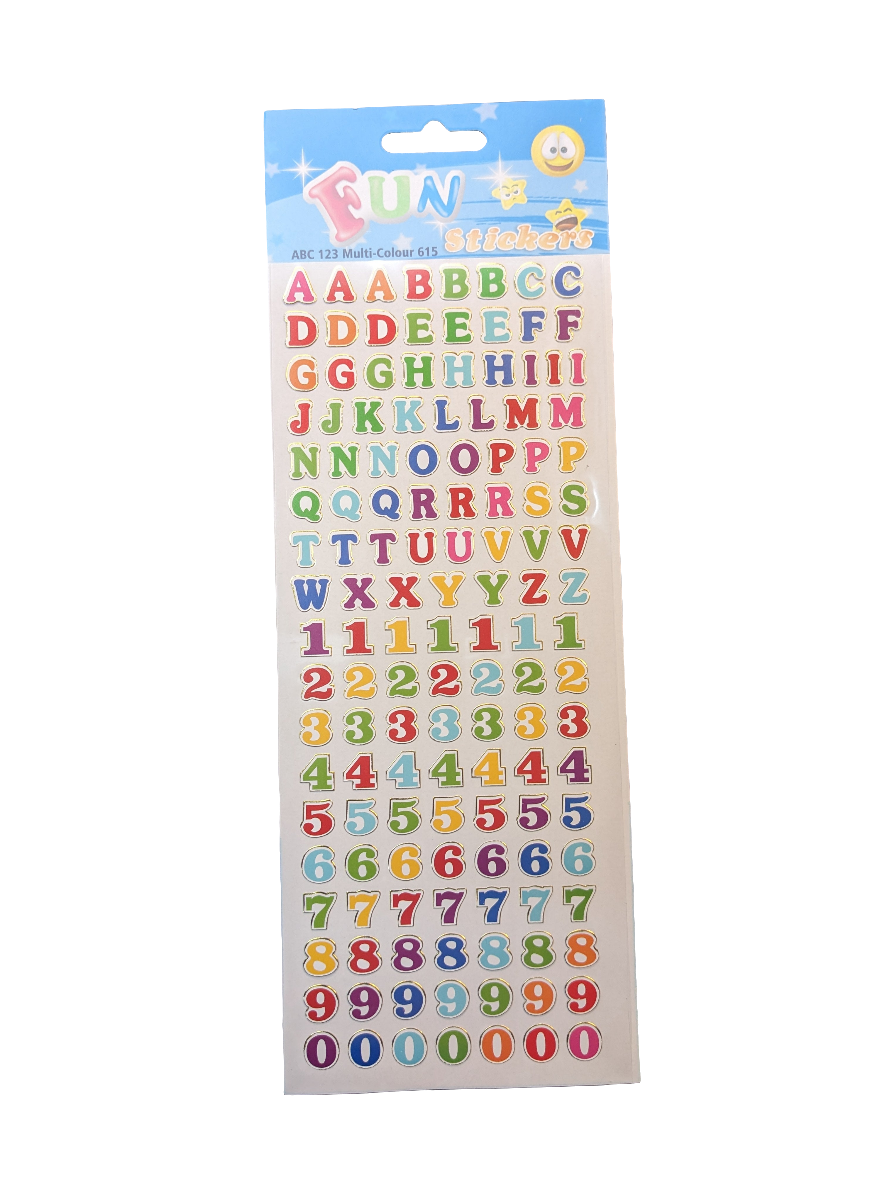 Fun stickers ABC 123 Multi color 615