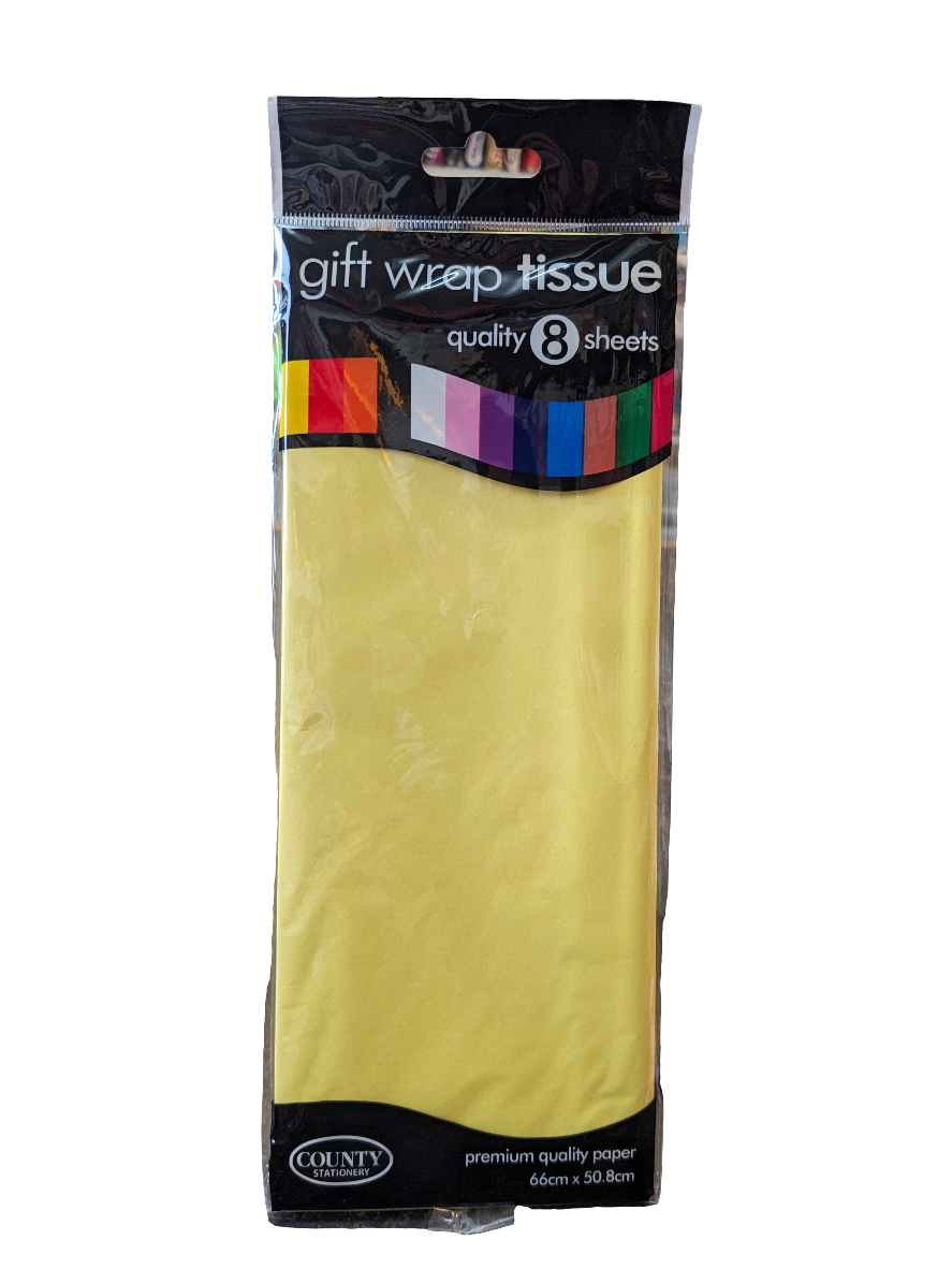 Yellow Tissues 66x50.8cm 8 Sheets