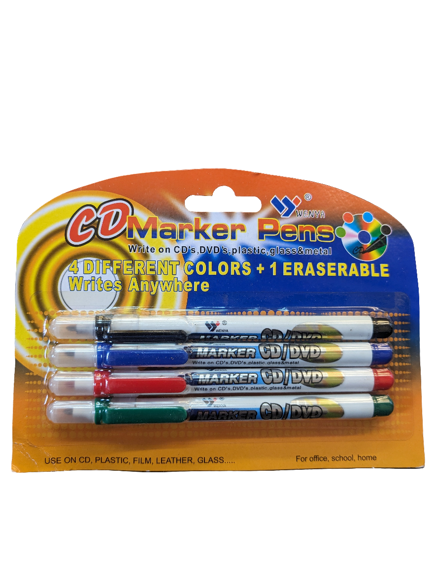 4 CD/ DVD Marker Pens