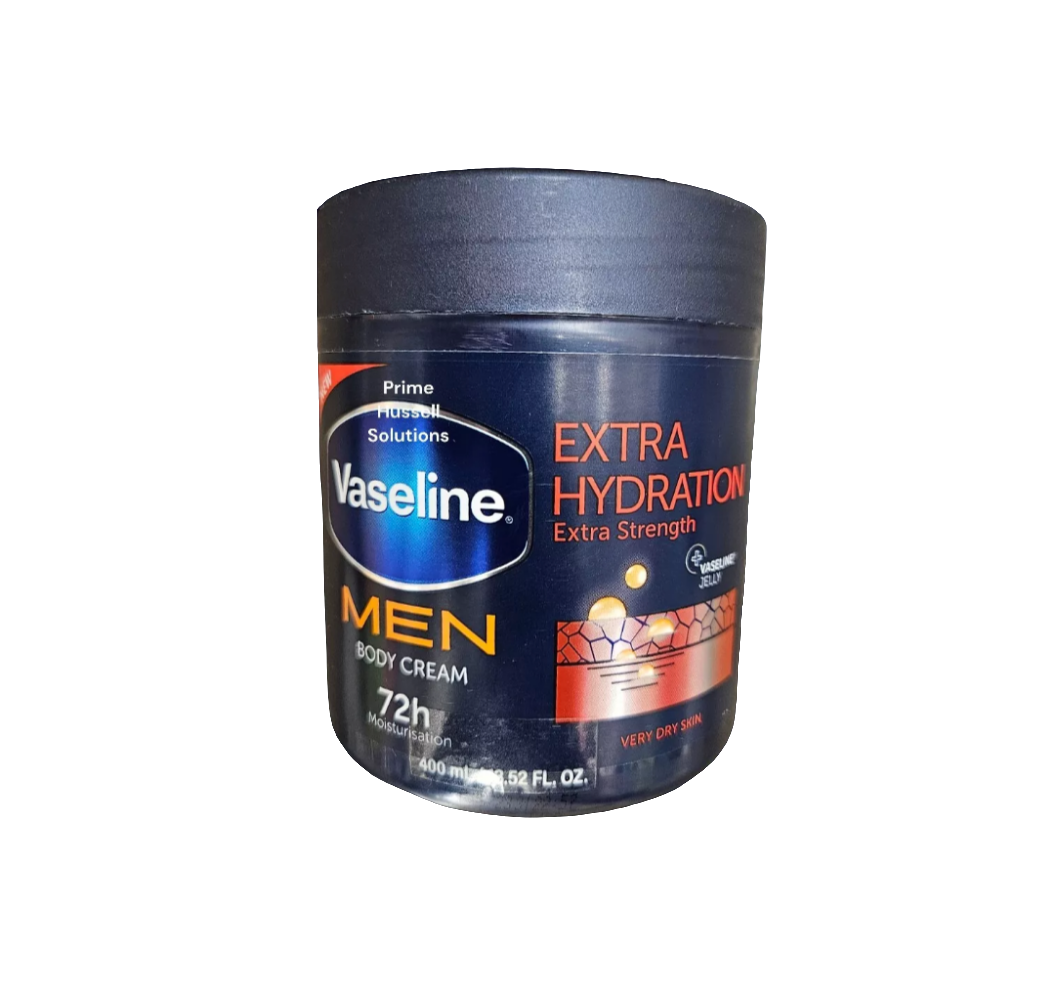 Vaseline Men Crème Corporelle Ultra Hydratante Peaux Sèches - 400ML