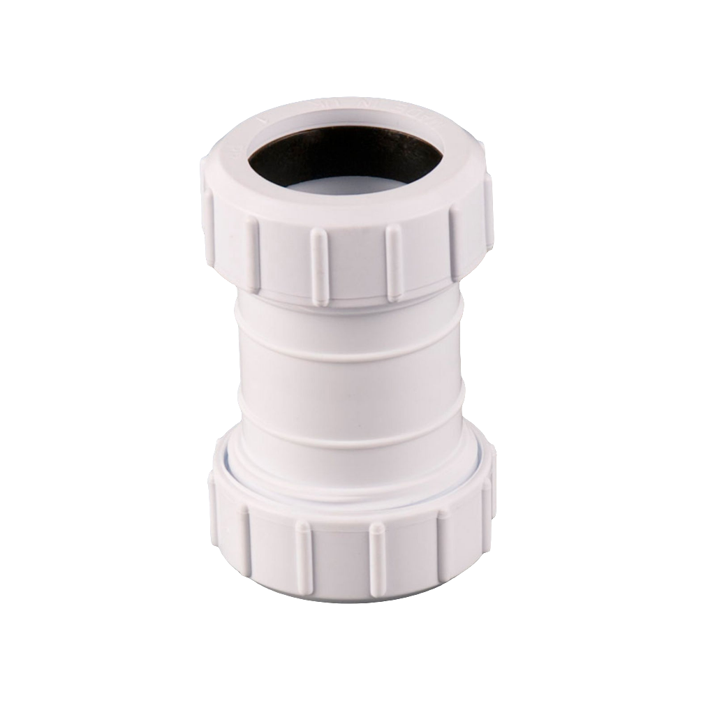 Raccords à compression pour évacuation - Connecteurs droits, 32 mm (1.1/4")