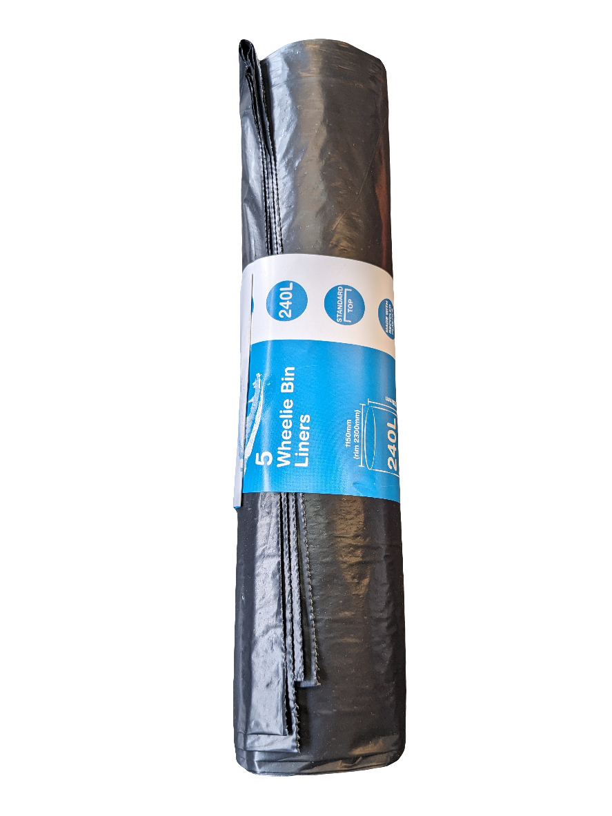5 Wheelie Bin Liners 240L 1150mm x 2300mm x 1420mm
