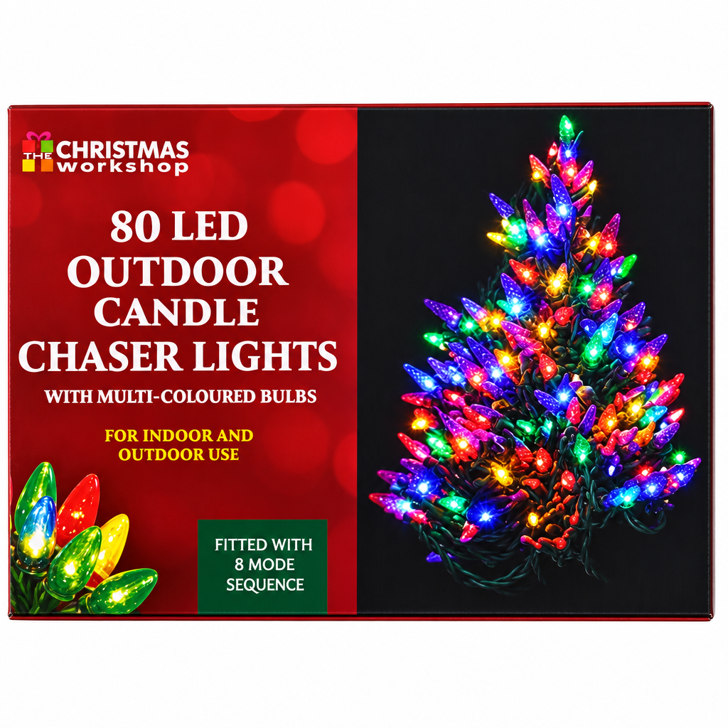 80 LED OUTDOOR CANDLE CHASER LIGHTS