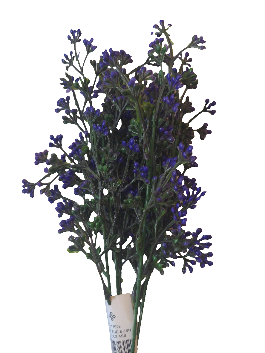 MILAN BUD BUSH 4 COLS ASS Artificial Flowers