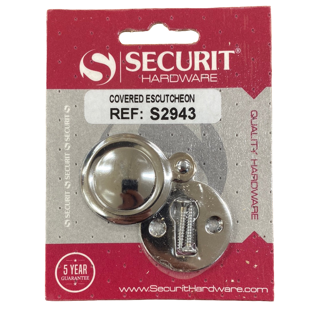 Securit Covered Escutcheon 35mm - Chrome & Victorian