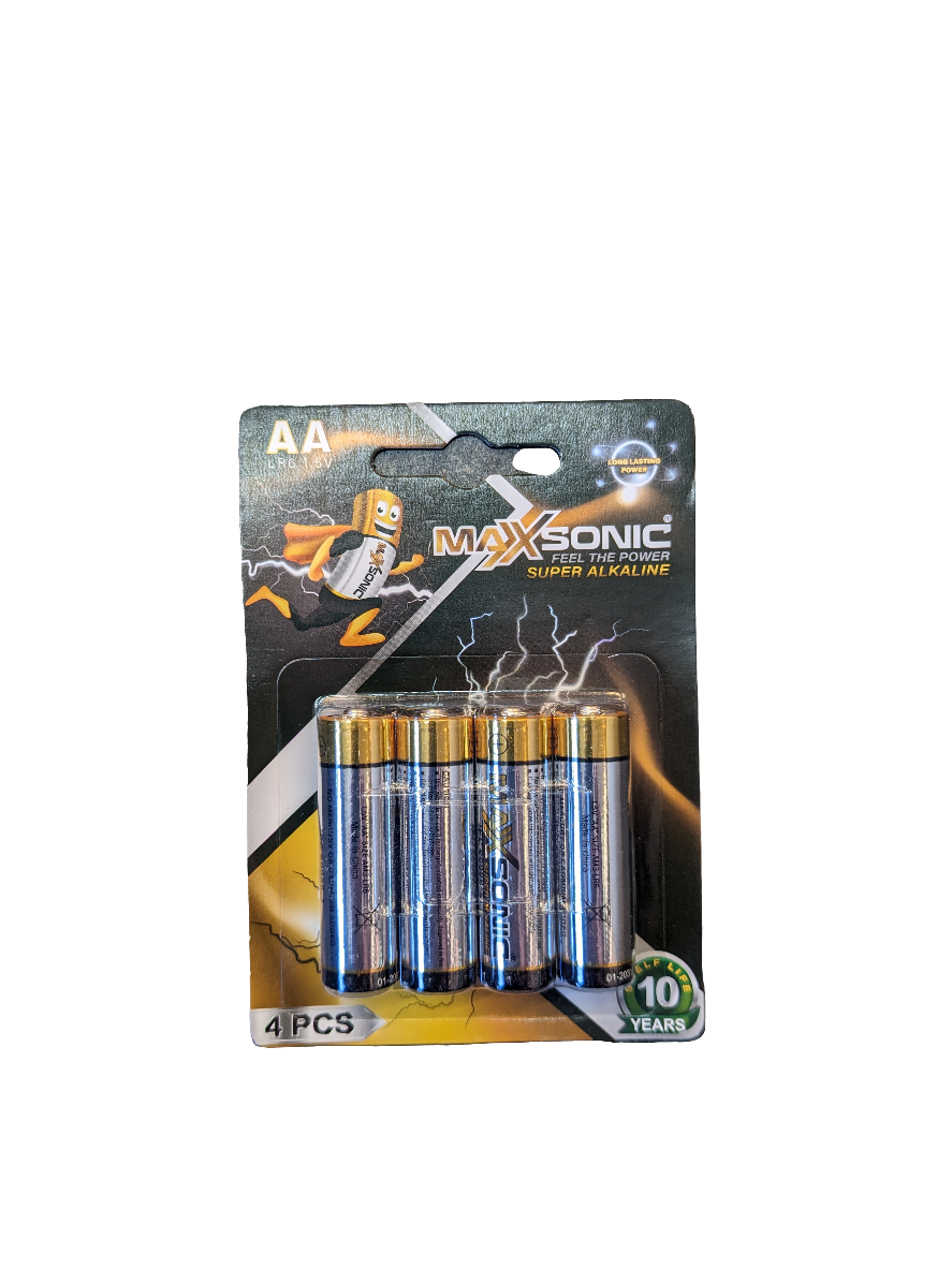 PILES ALCALINES MAXSONIC AAA 1,5V LOT DE 4