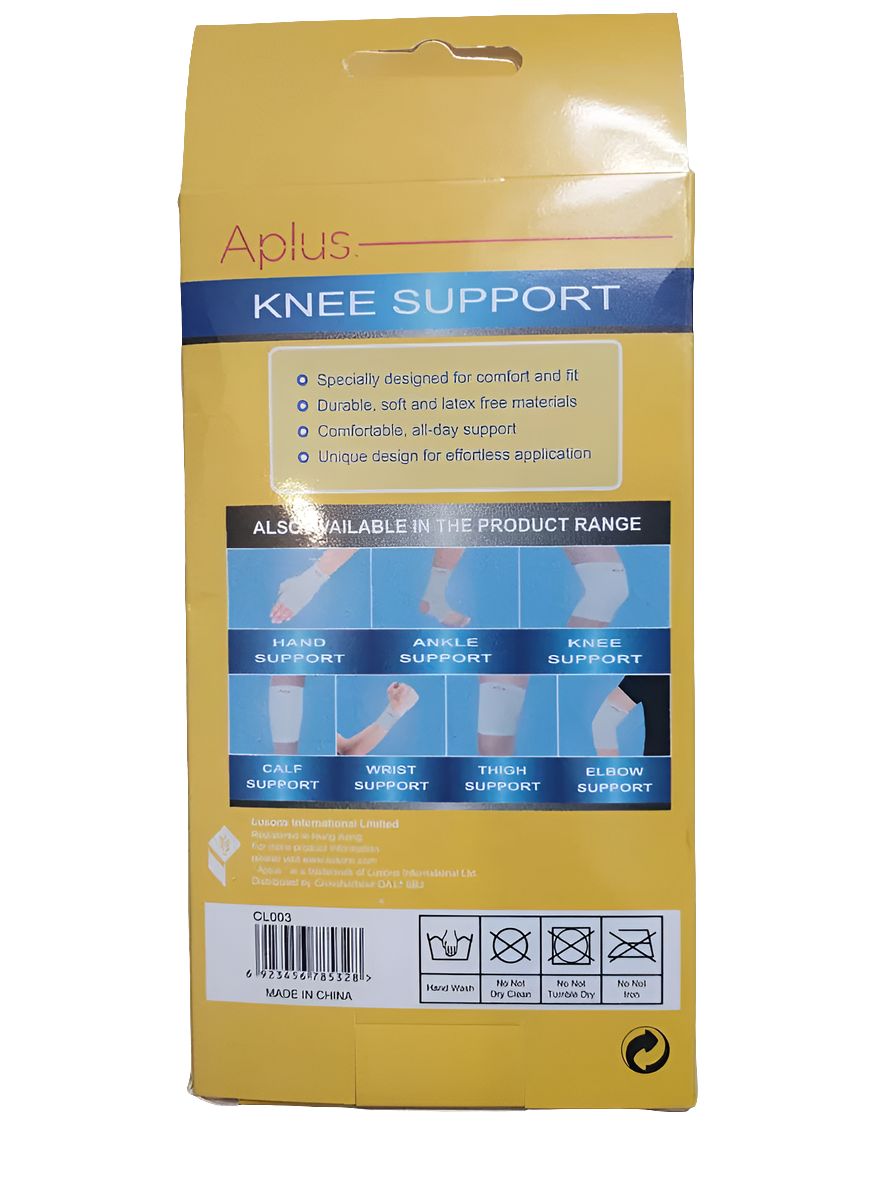 White Elastic Aplus Knee Support Protection Sport One Size