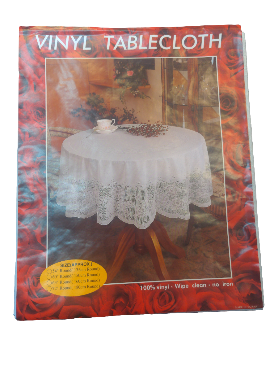 Nappe Vinyle Ronde 54"/ 135cm 4 Places