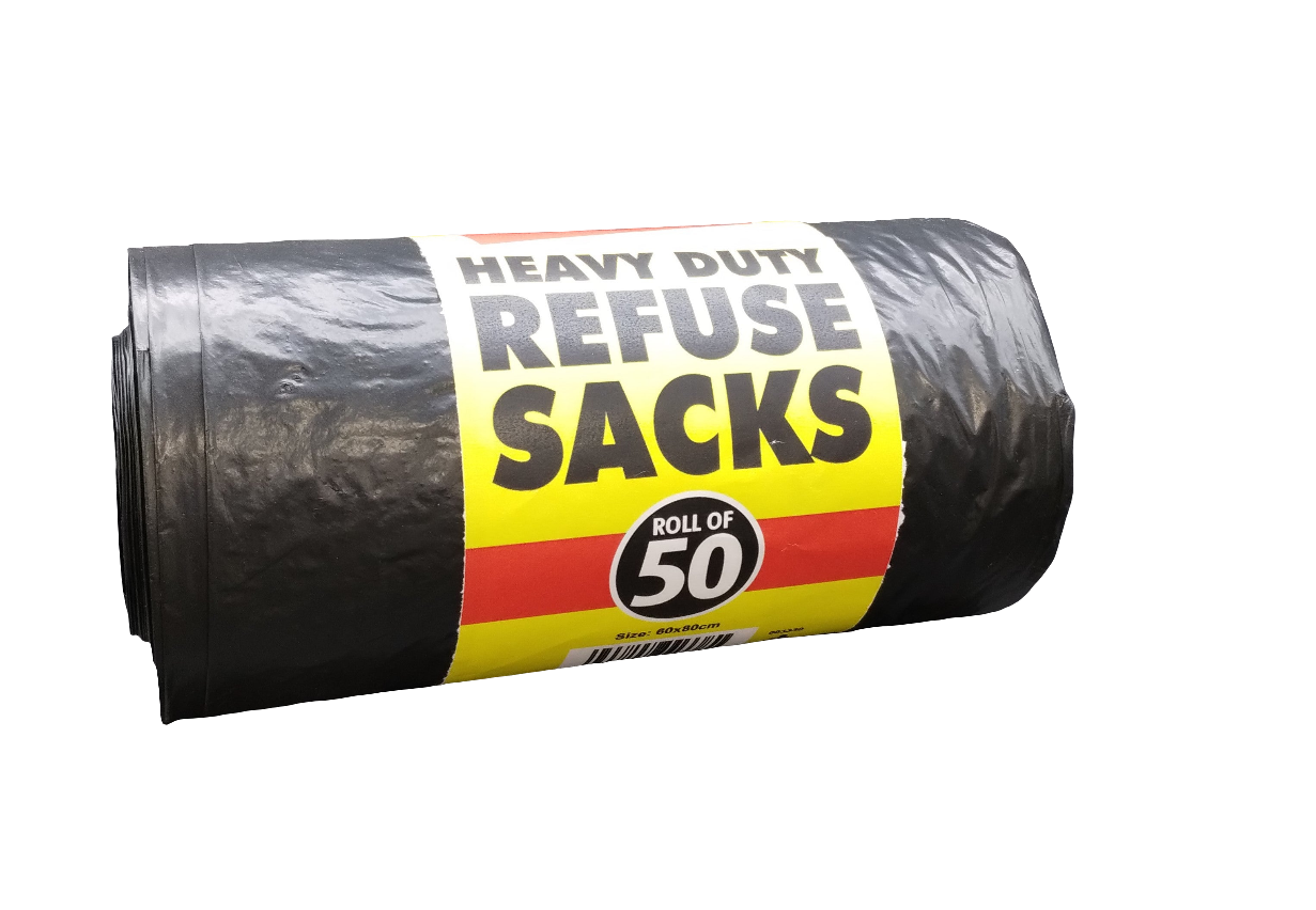 Extra Value REFUSE SACKS BLACK 50PK