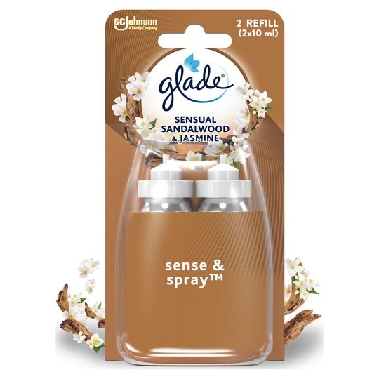 Recharge Glade Sense & Spray 18 ml, lot de 2 Bois de santal et Jasmin