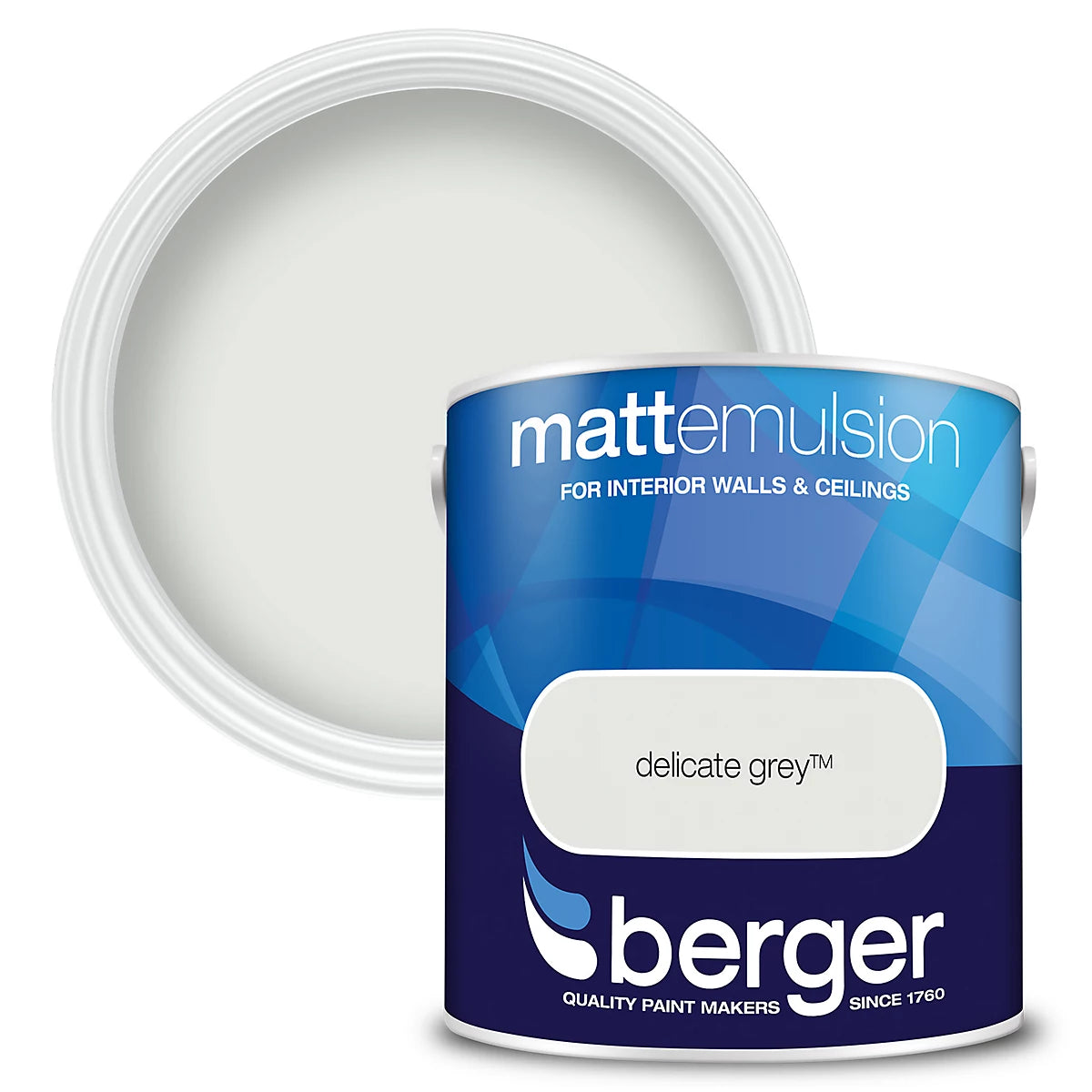 Peinture mate émulsion Berger Gris Délicat - 2,5L