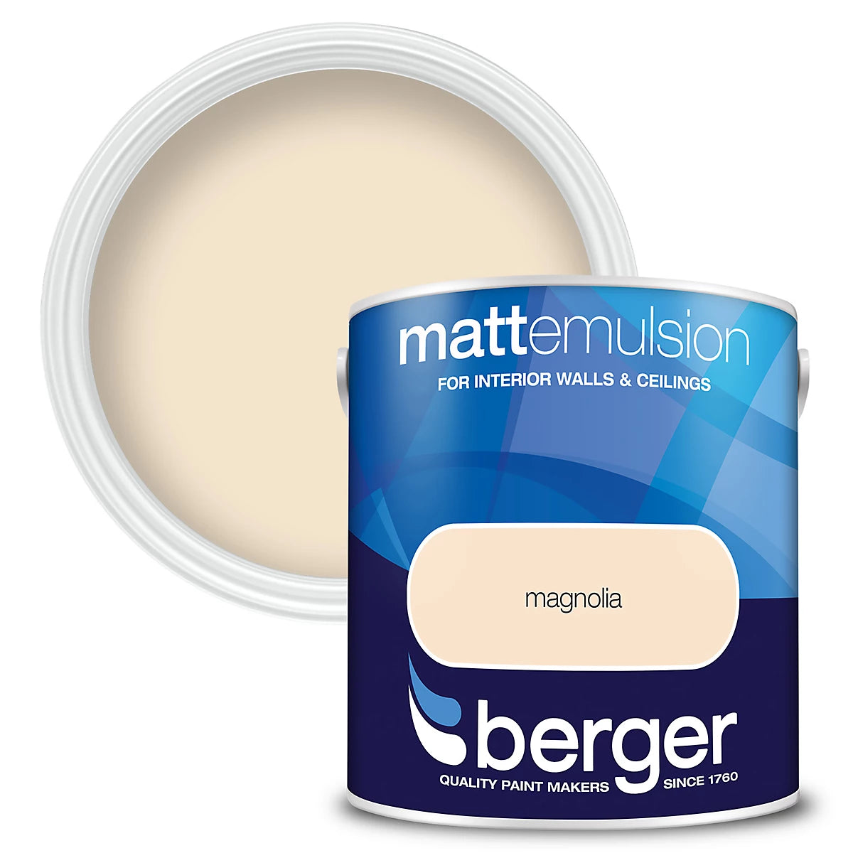 Peinture émulsion mate Berger magnolia 2,5 L