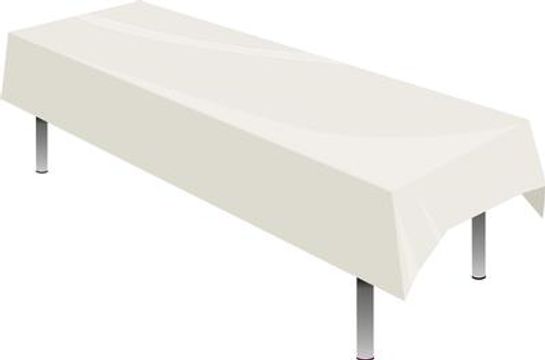 Nappe en plastique x 1 Blanche 137cm x 274cm